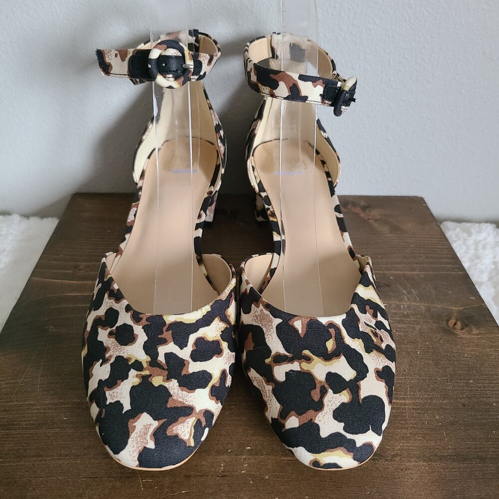 Cabi Kiki Ankle Strap Brown Black Leopard Print Heel Sandals Size 9 - Picture 9 of 11
